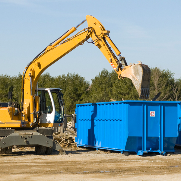 what size residential dumpster rentals are available in Marshall County